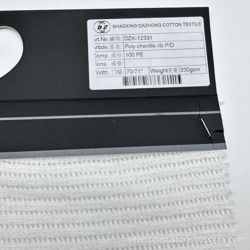 Solid Color 100% Polyester Chenille Rib P/D Fabric